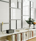 12 Wall Gallery 5x7 Frames Mockup With Reflection