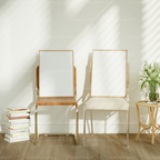 2 Vertical 5x7 Frames Mockup With Sunlight