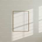 Vertical 5x7 Wall Frame Mockup With Sunlight
