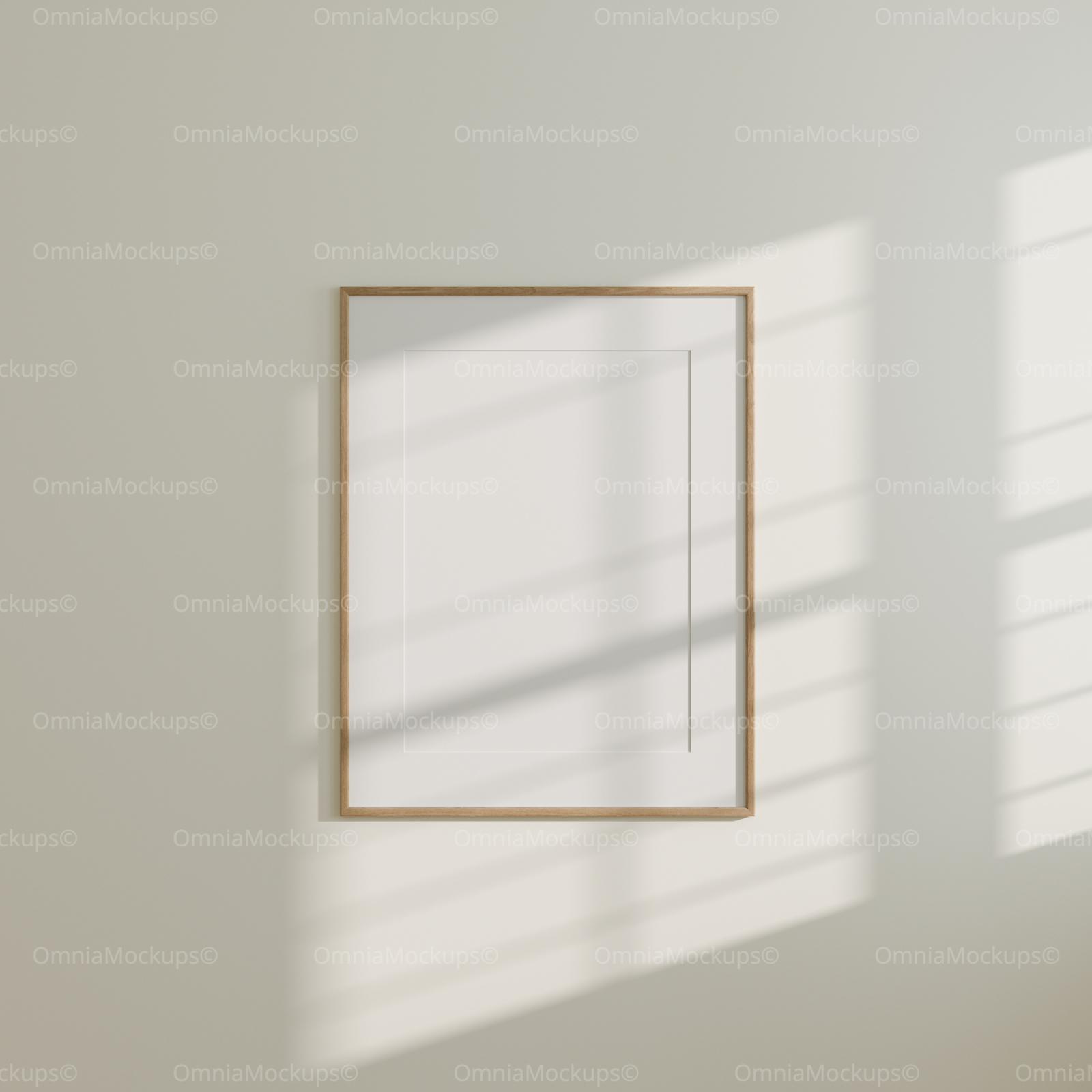 Vertical 5x7 Wall Frame Mockup With Sunlight
