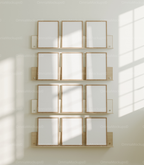 12 Vertical 3x4 Frames Mockup With Sunlight