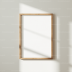 Vertical 5x7 Wall Frame Mockup With Sunlight