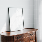 Vertical 3x4 Frame Mockup With Reflection