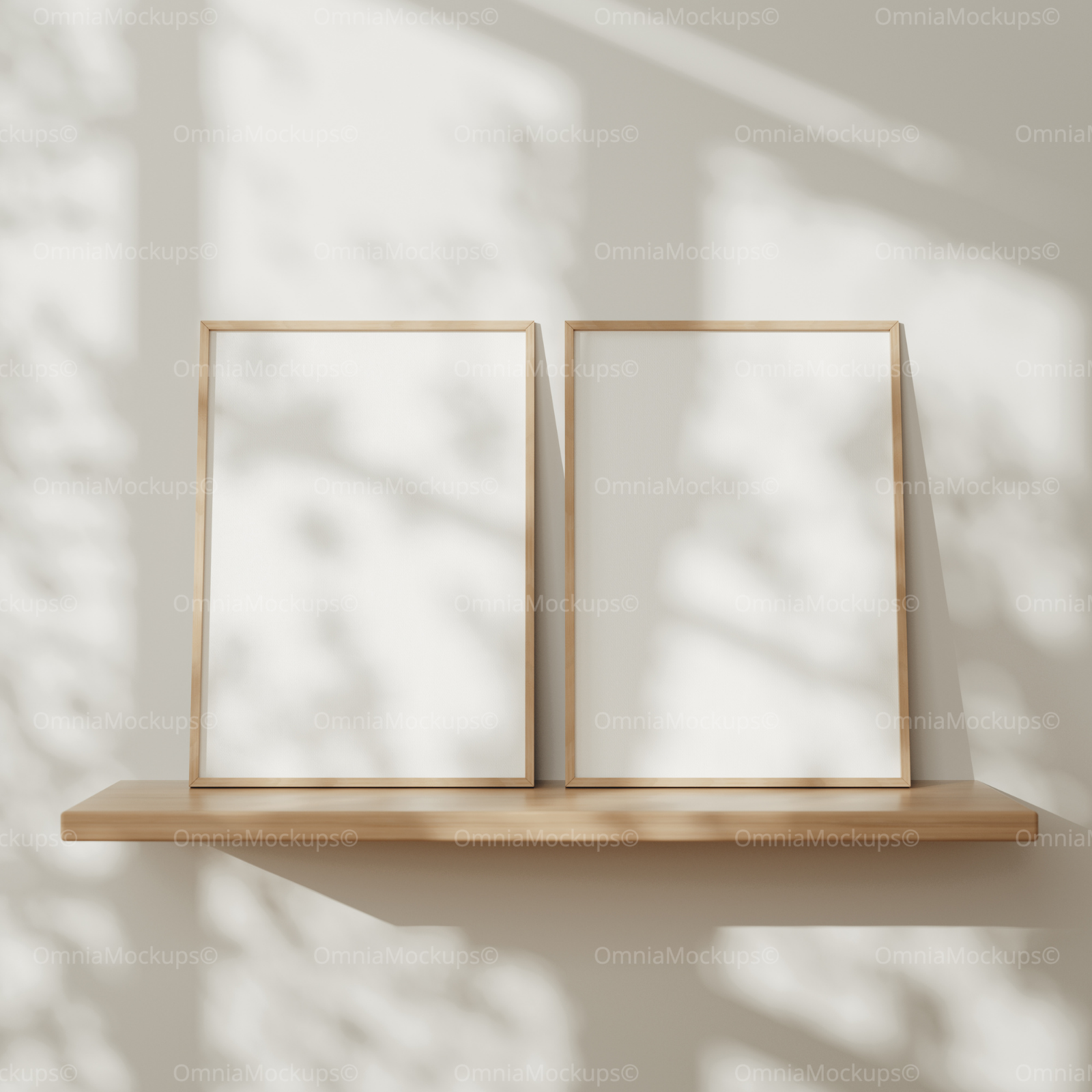 2 Vertical A Series Frames Mockup With Sunlight