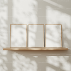 3 Vertical A Series Frames Mockup With Sunlight