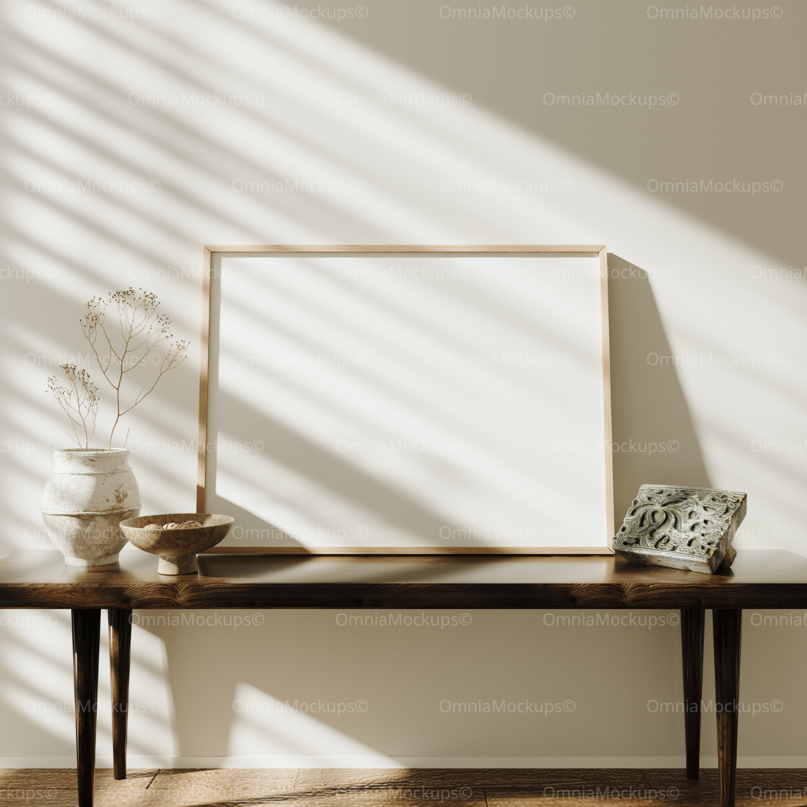 Horizontal 7x5 Frame Mockup With Sunlight