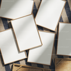 6 Vertical A Series Frames Mockup With Sunlight