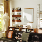 Vertical 3x4 Living Room Wall Frame Mockup With Sunlight