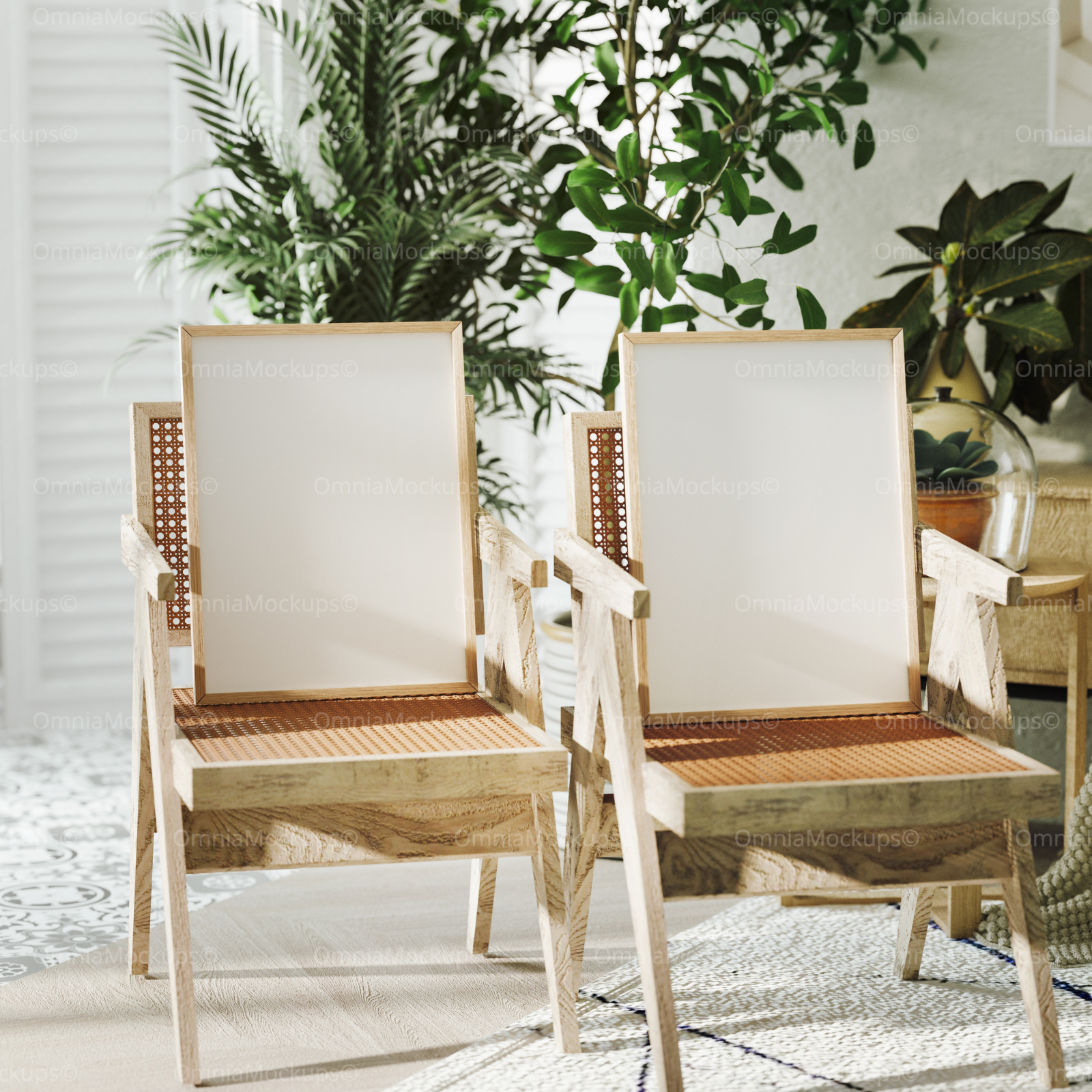 2 Vertical 3x4 Frames Mockup