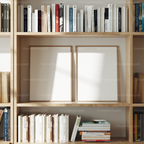 2 Vertical 3x4 Frames Mockup With Sunlight