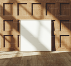 Square Frame Mockup With Sunlight