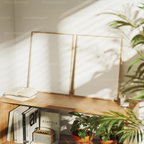 2 Vertical 3x4 Frames Mockup With Sunlight