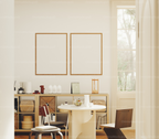 2 Vertical 3x4 Wall Frames Mockup