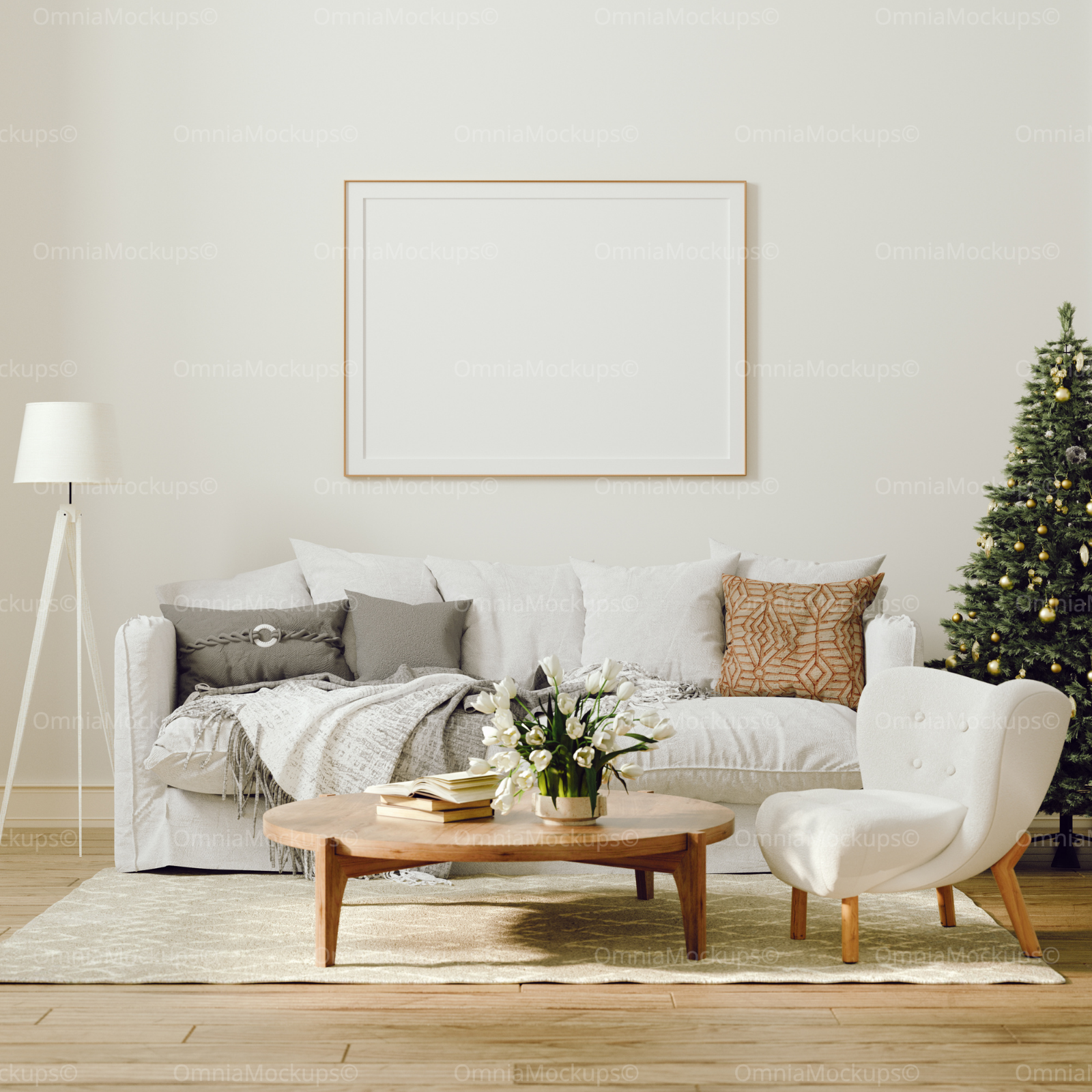 Horizontal 7x5 Living Room Frame Mockup