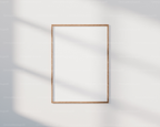 Vertical White Wall Frame Mockup With Sunlight