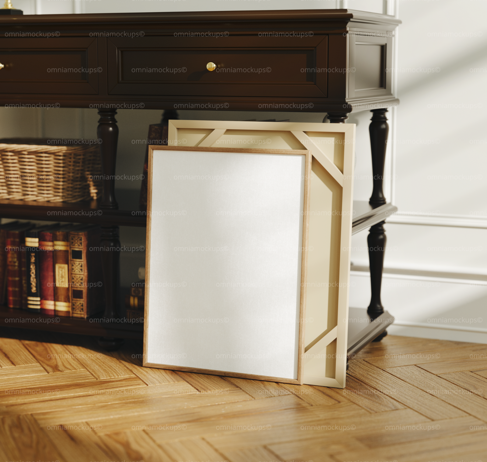 Vertical 3x4 Frame Mockup With Sunlight