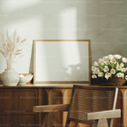 Horizontal 4x3 Frame Mockup With Sunlight