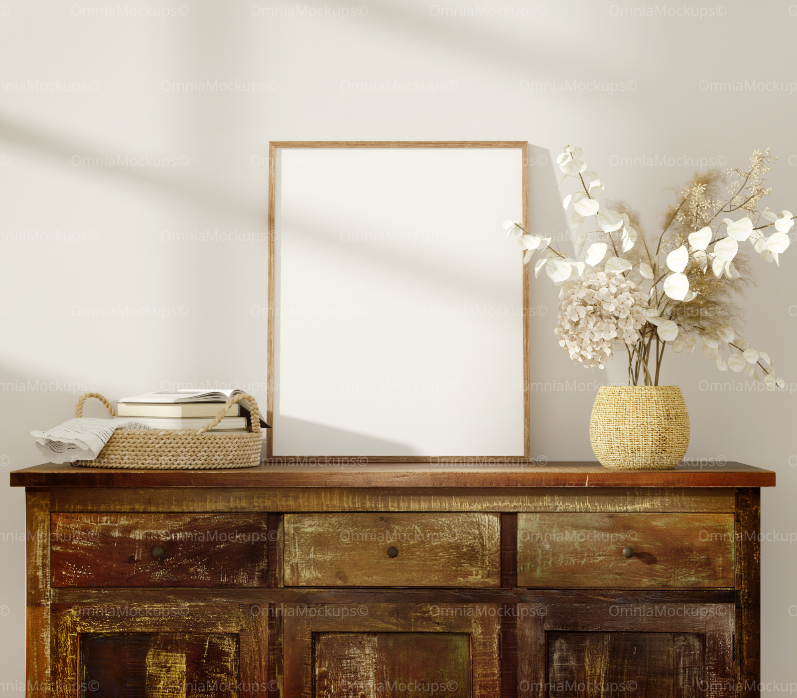 Vertical 8x10 Frame Mockup With Sunlight