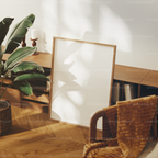 Vertical 3x4 Frame Mockup With Sunlight