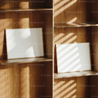 2 Horizontal 4x3 Frames Mockup With Sunlight