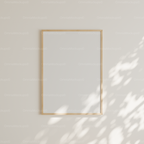Vertical A Series Wall Frame Mockup With Sunlight