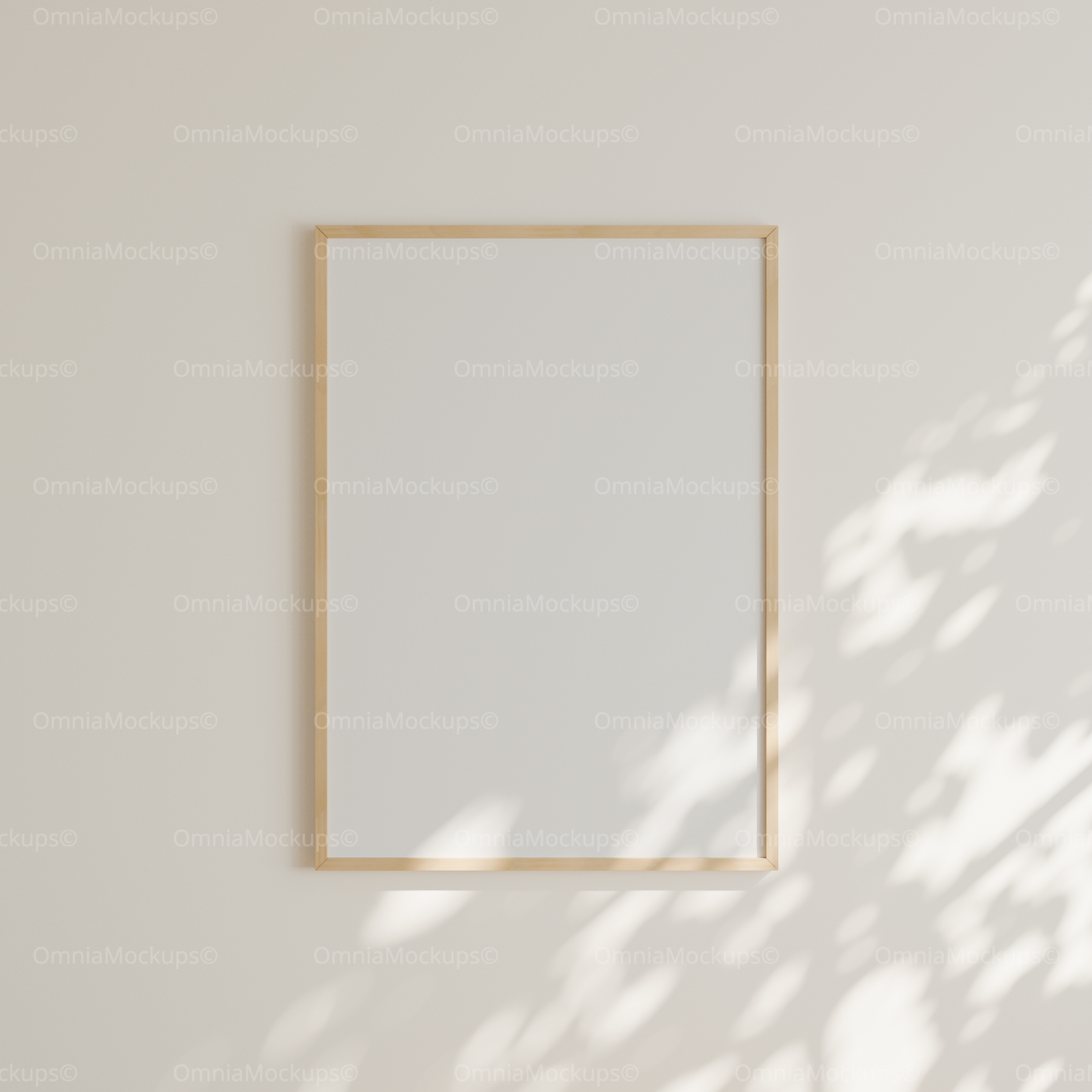 Vertical A Series Wall Frame Mockup With Sunlight