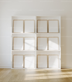 12 Vertical 3x4 Frames Mockup With Sunlight