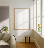 Vertical 5x7 Living Room Frame Mockup With Sunlight