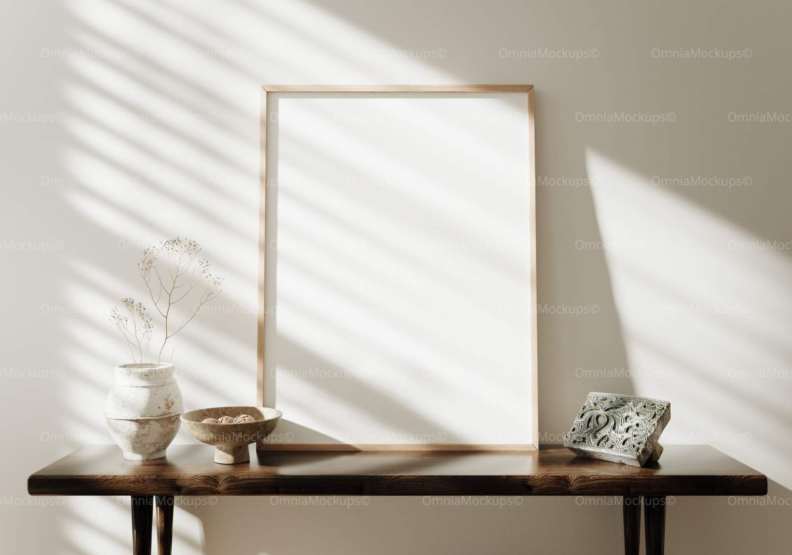 Vertical 3x4 Frame Mockup With Sunlight