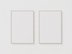2 Vertical White Wall Frames Mockup