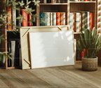Horizontal 4x3 Library Frame Mockup With Sunlight