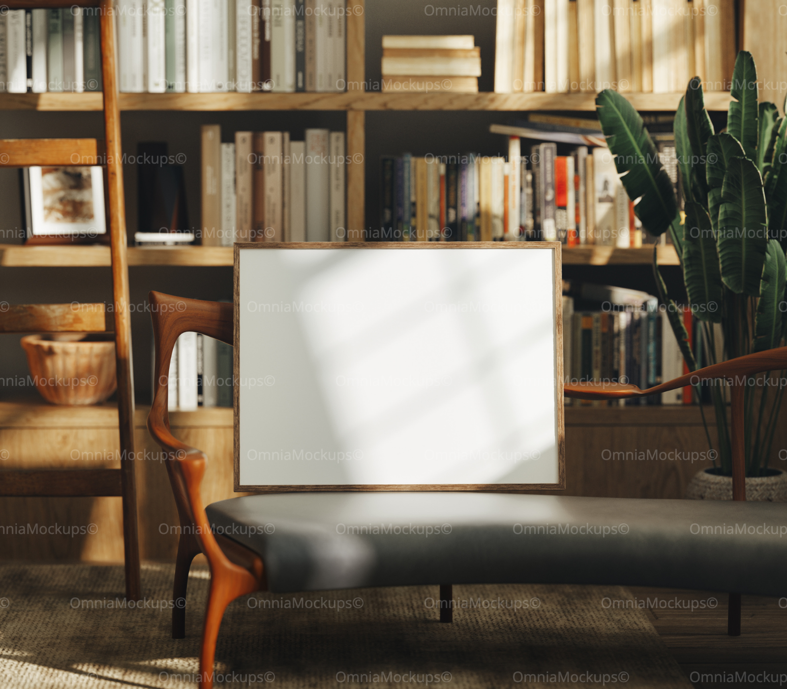 Horizontal 4x3 Frame Mockup With Sunlight