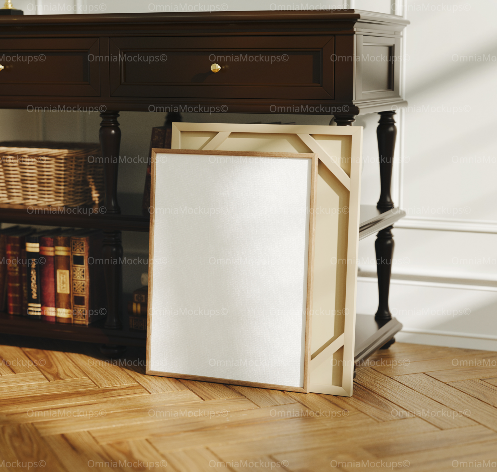 Vertical 3x4 Frame Mockup With Sunlight