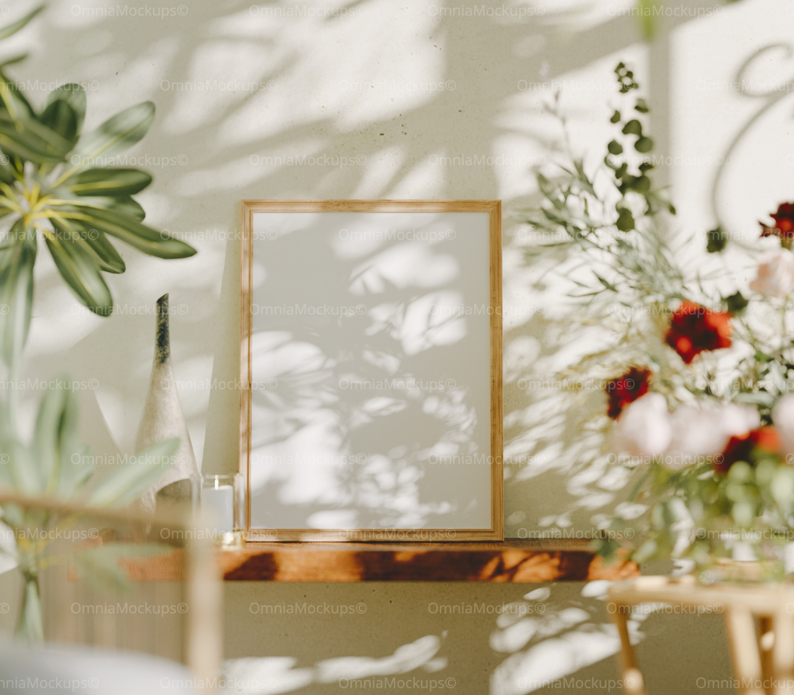 Vertical 3x4 Frame Mockup With Sunlight