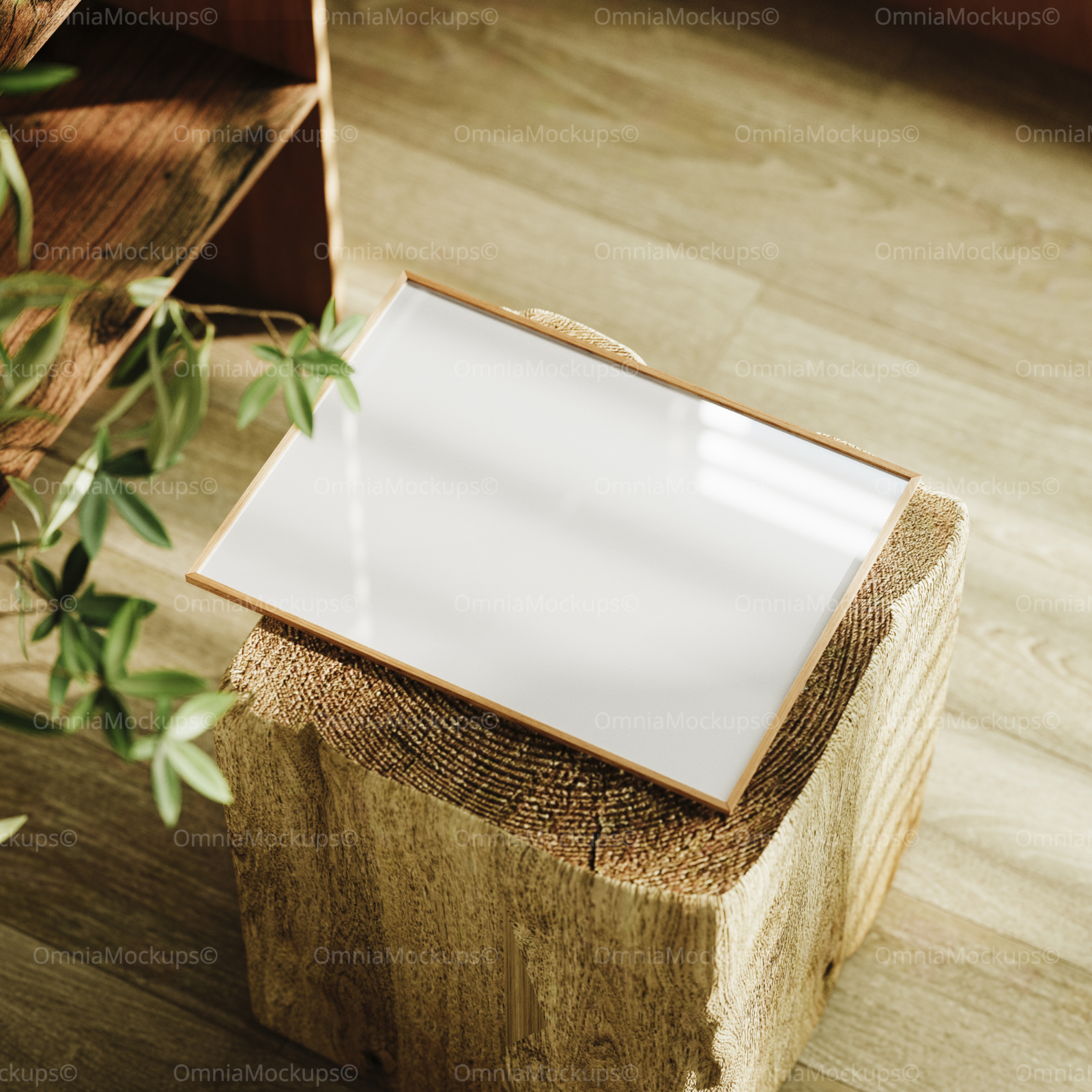 4x3 Frame Mockup With Reflection