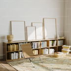 4 Vertical A Series Frames Mockup With Reflection