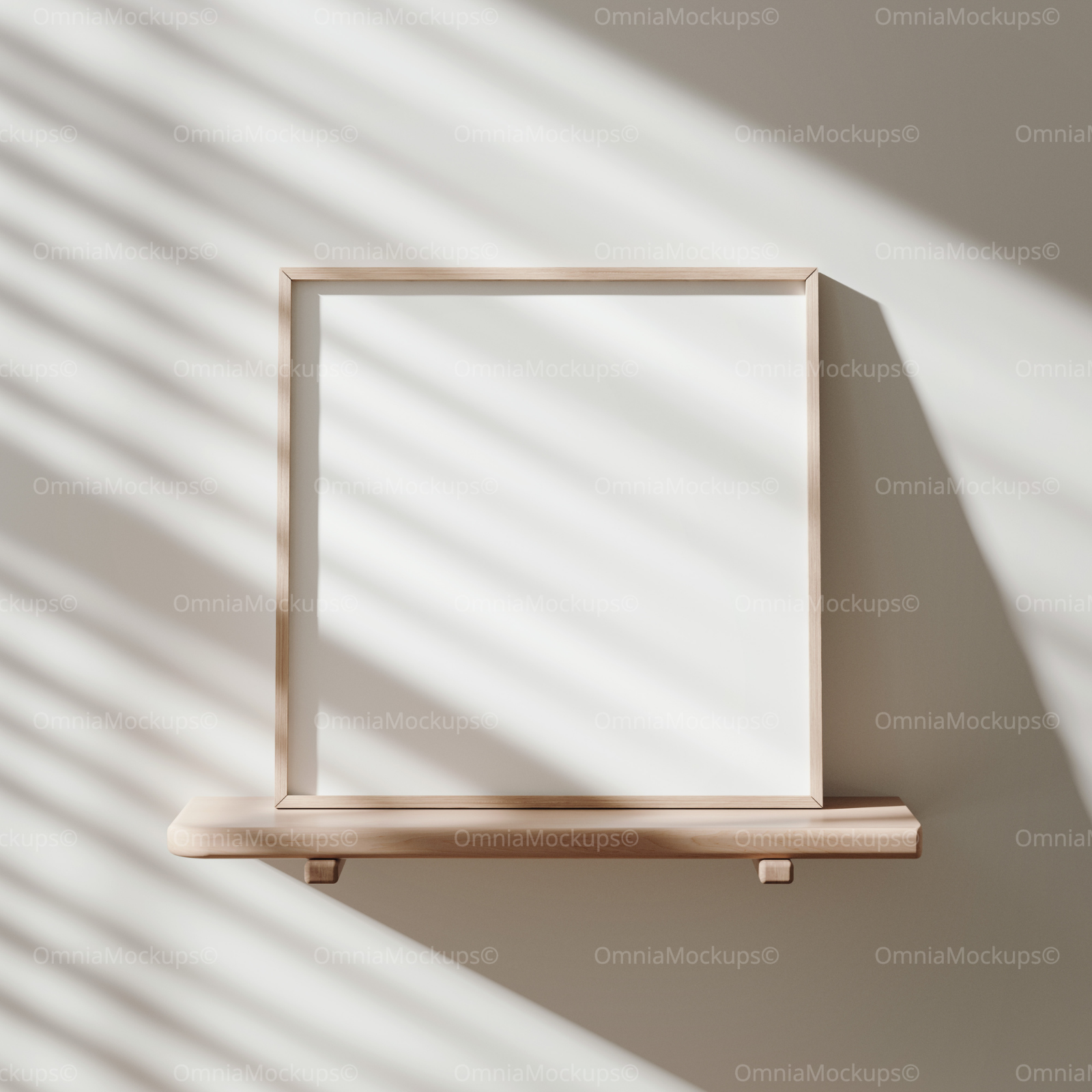 Square Frame Mockup With Sunlight