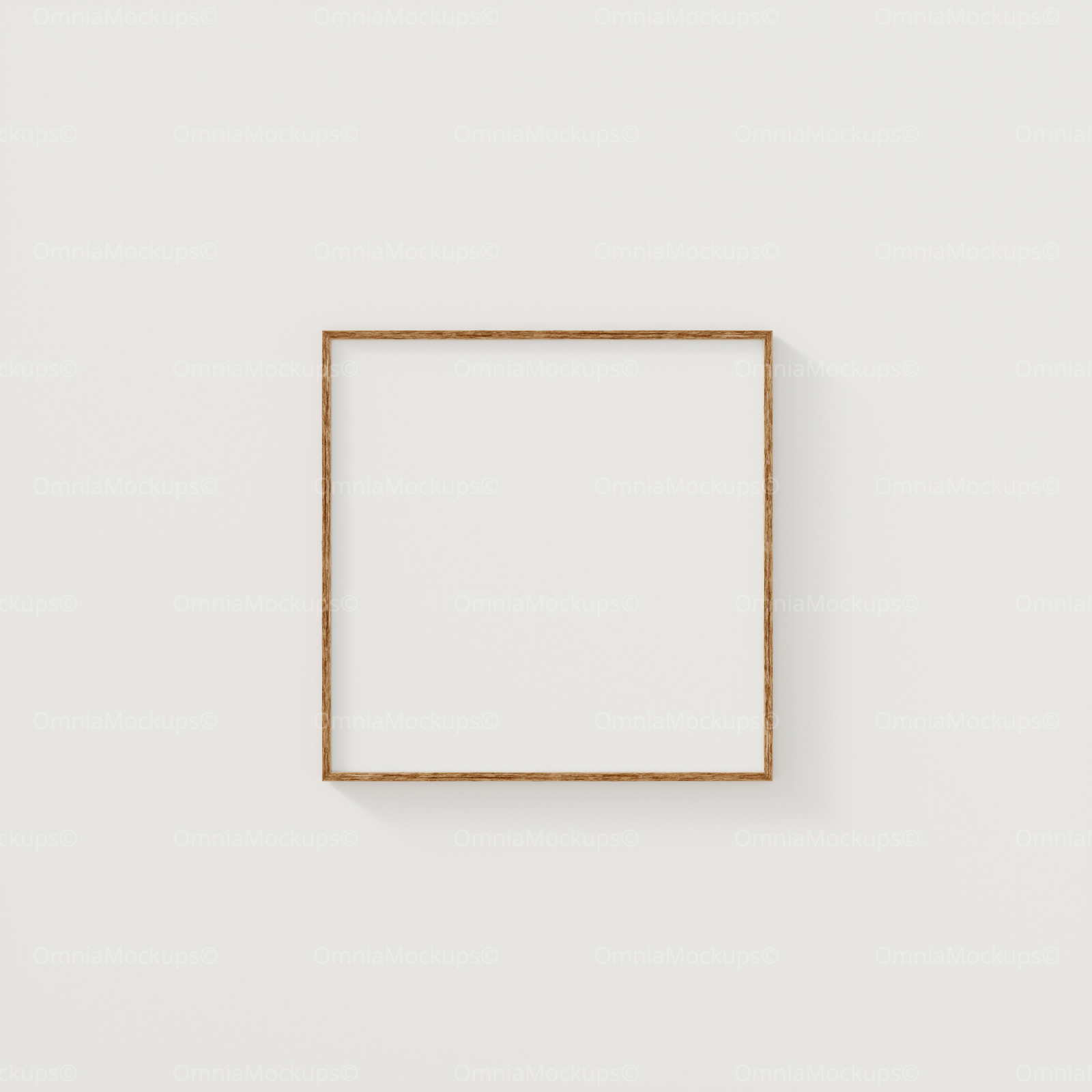 Square White Wall Frame Mockup