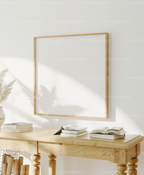 Square Wall Frame Mockup With Reflection
