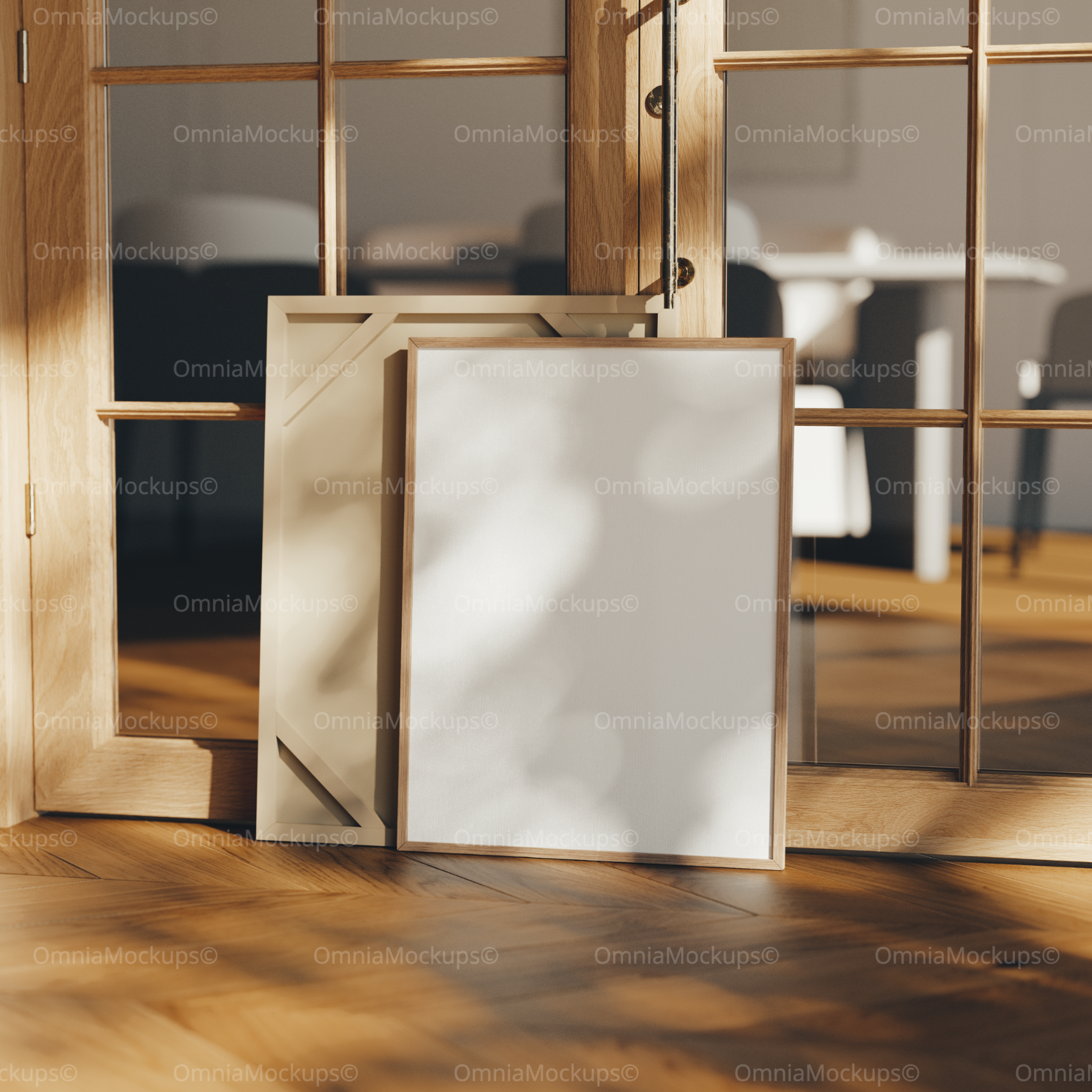 Vertical 3x4 Frame Mockup With Sunlight