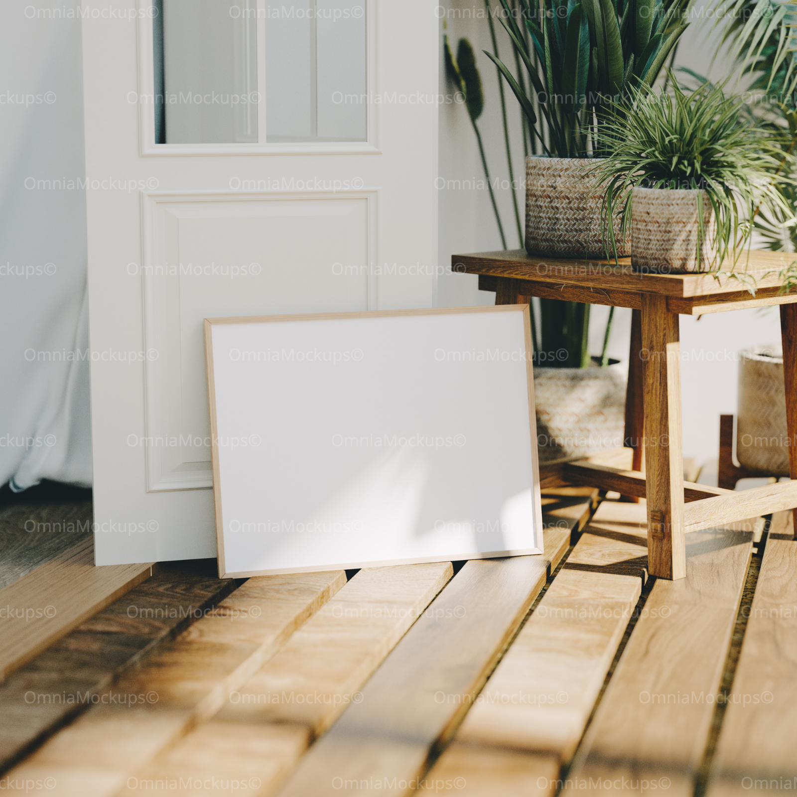 Horizontal 4x3 Frame Mockup With Sunlight