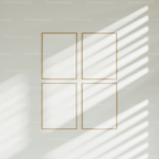 4 Vertical 3x4 Wall Frames Mockup With Sunlight