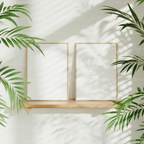 2 Vertical 5x7 Frames Mockup With Sunlight