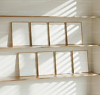 8 Vertical 3x4 Frames Mockup With Sunlight
