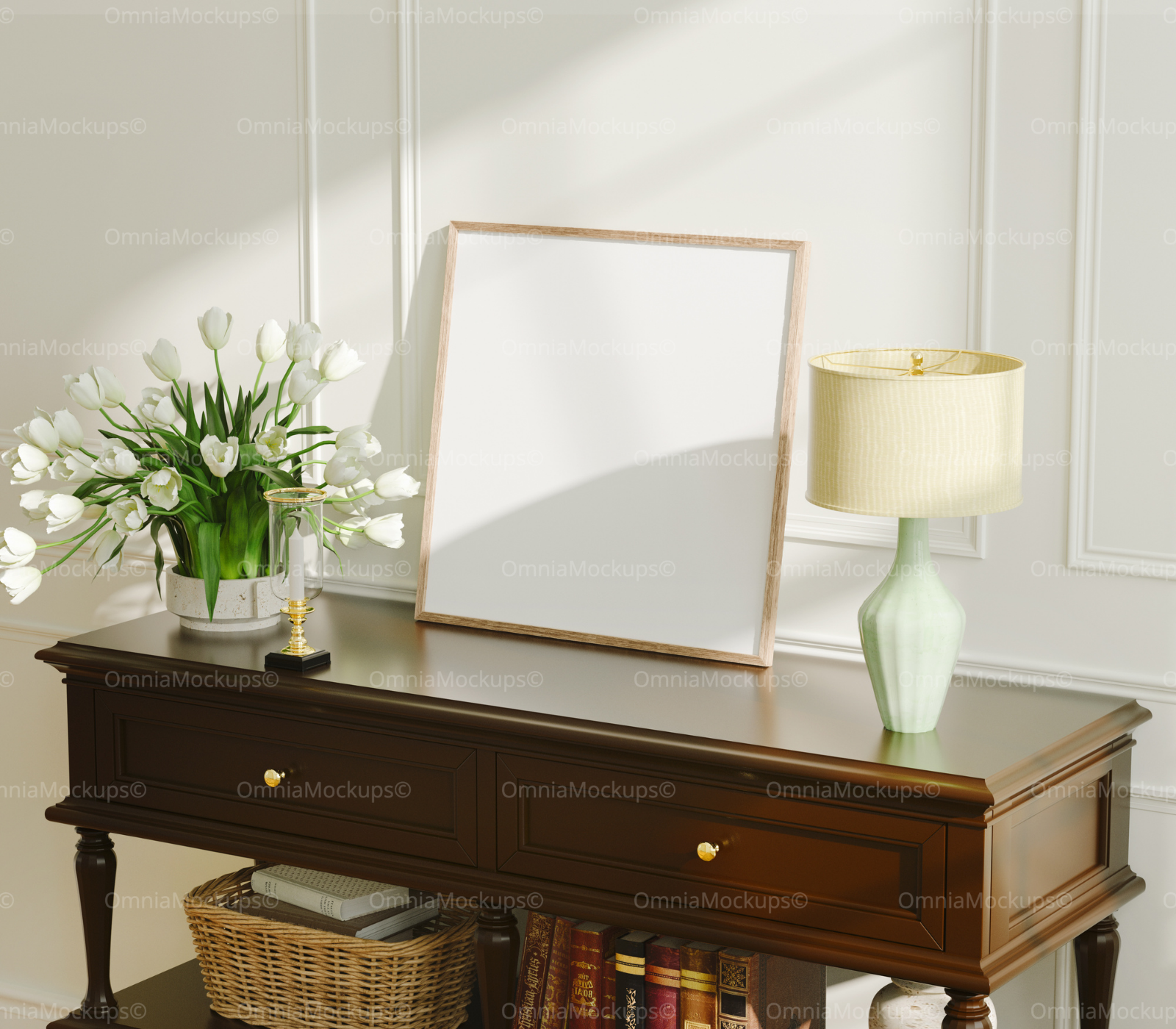 Square Frame Mockup With Sunlight