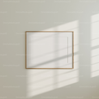 Horizontal 7x5 Wall Frame Mockup With Sunlight