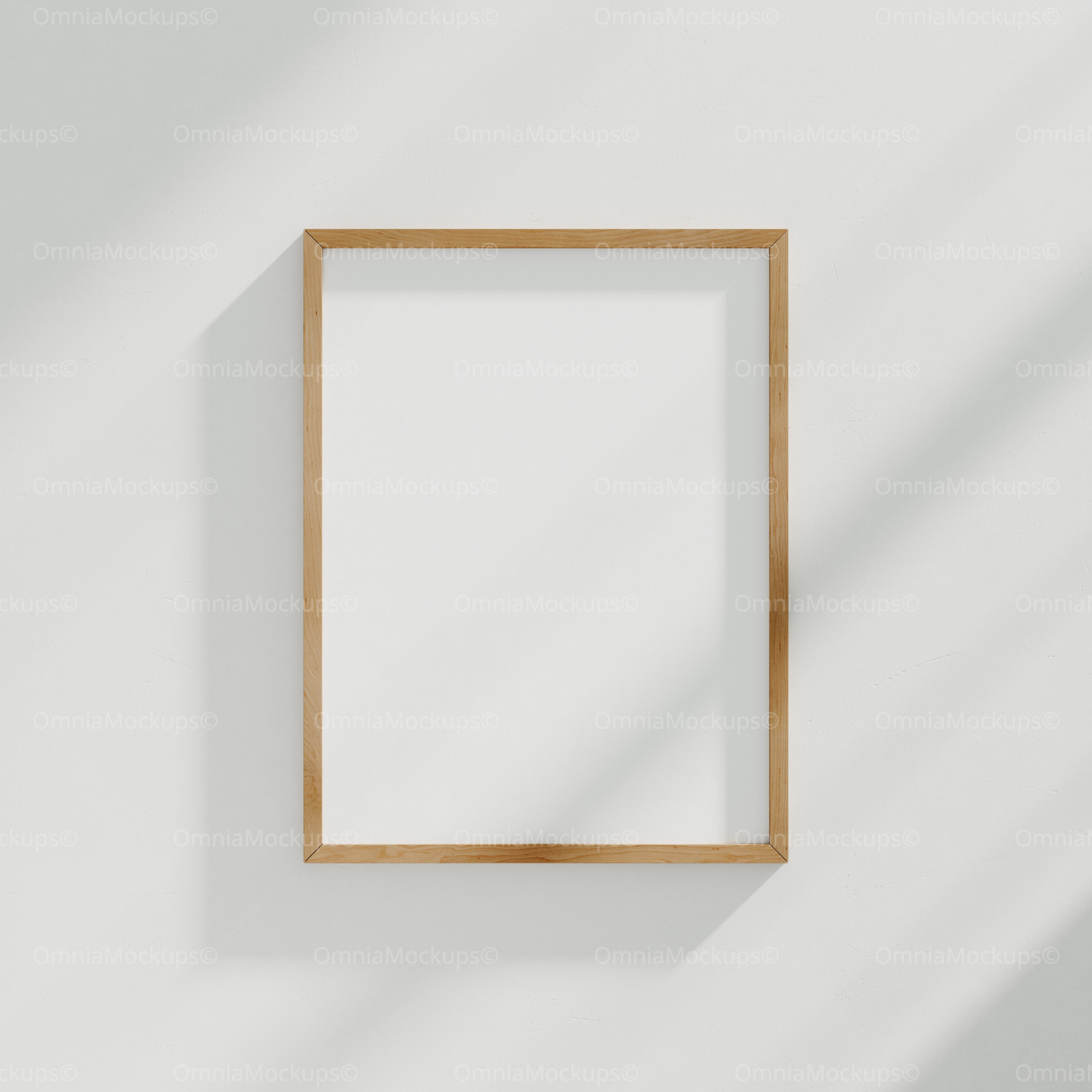 Vertical 3x4 Wall Frame Mockup With Sunlight