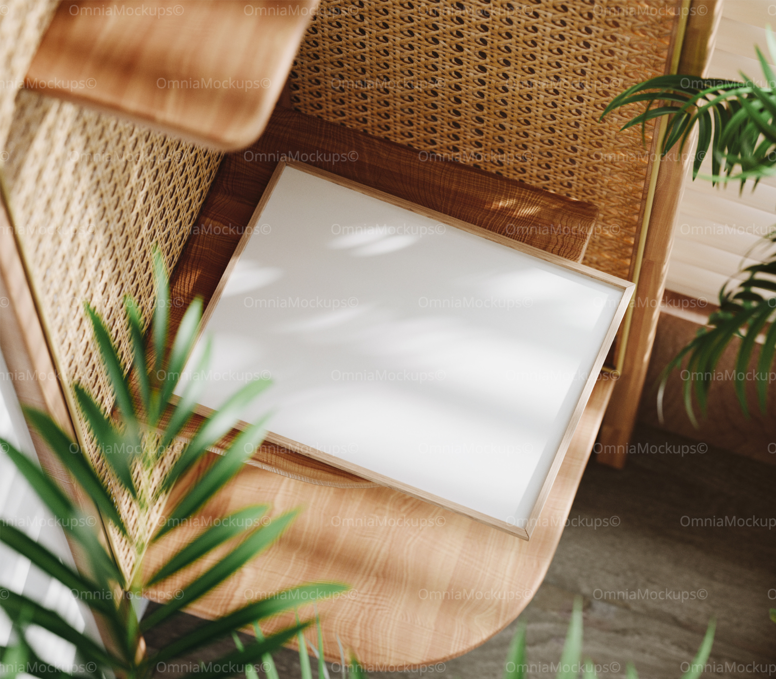 Horizontal 4x3 Frame Mockup With Sunlight