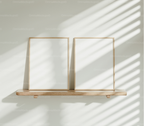 2 Vertical 3x4 Frames Mockup With Sunlight