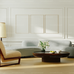 3 Vertical 5x7 Living Room Wall Frames Mockup